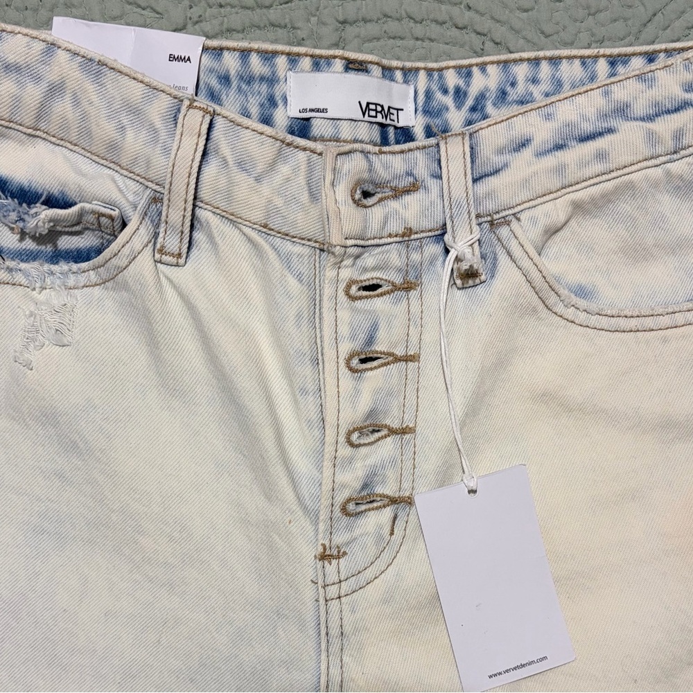 Vervet Los Angeles High Rise Distressed Jeans Size 24 NWT - Picture 5 of 11